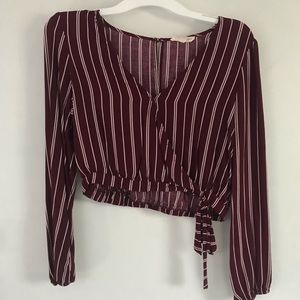 long sleeve crop top
